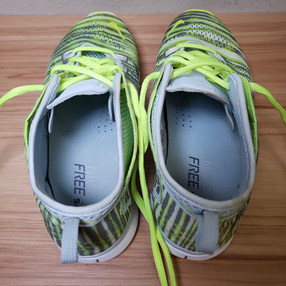 Nike Women's Lime Green White Patterned Sneakers - Picture 9 of 10